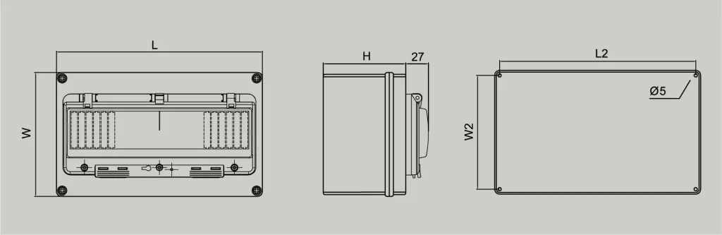 Plastic Distribution Box outdoor size-01