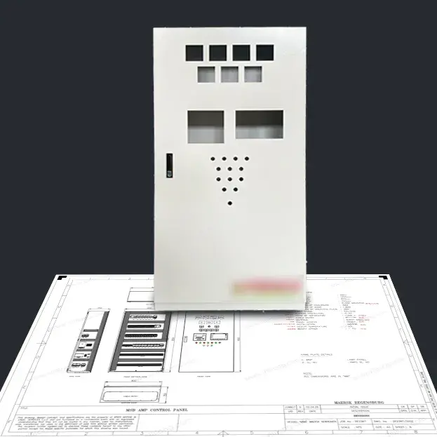 Heavy Duty Indoor Electrical Control Cabinet with Mounting Plate